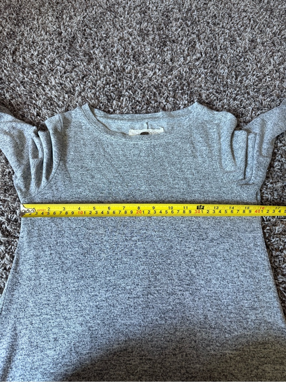 Cupio Gray Long Sleeve Fit Flare Knee Length Dress Crew Neck M - Picture 8 of 8
